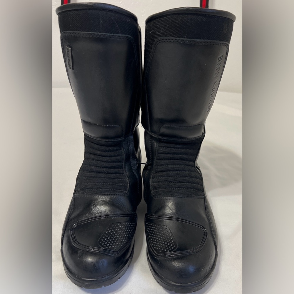 BMW Motorrad Gore-Tex Leather Motorcycle Touring Boots Black EU 38 US 7.5 8